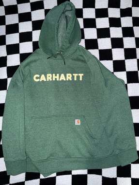 Carhartt  Relaxed Fit Midweight Logo Graphic Hoodie Green 3X